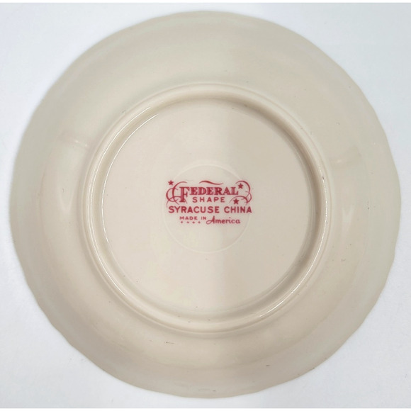 Syracuse Pendleton Federal Fruit Dessert Bowl 705391 Gold Trim 1949-1966 - Picture 4 of 4